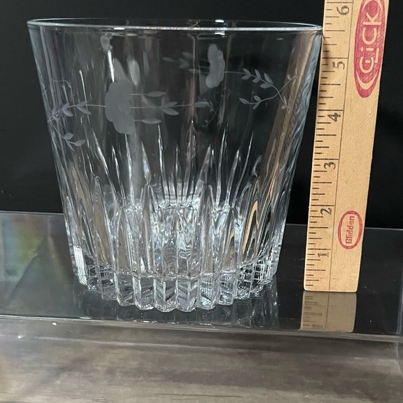 Princess House Heritage Crystal Ice Bucket | Etched Floral Heavy Cut Glass - Picture 6 of 6